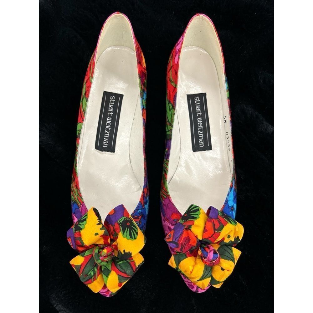 Vintage 1987 Stuart Weitzman Silk Classic Shoes Size 6.5